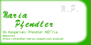 maria pfendler business card